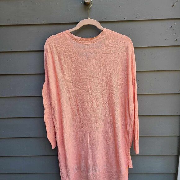 Eileen Fisher Coral Linen Tunic High Low Top size Medium - Picture 5 of 9